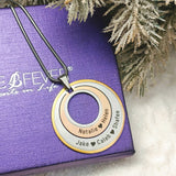 Eternal Family Three Tone Personalised Necklace