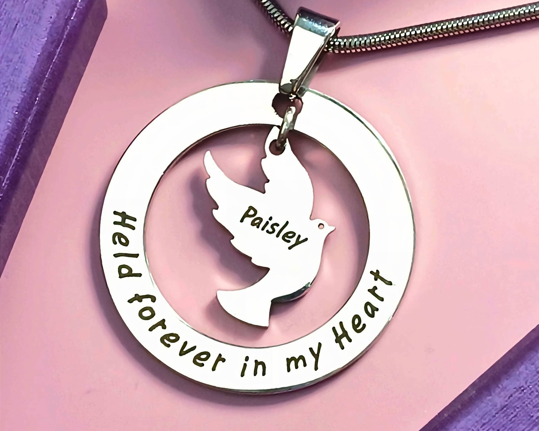 Held Forever Necklace - Memorial & Cremation Jewellery by Belle Fever