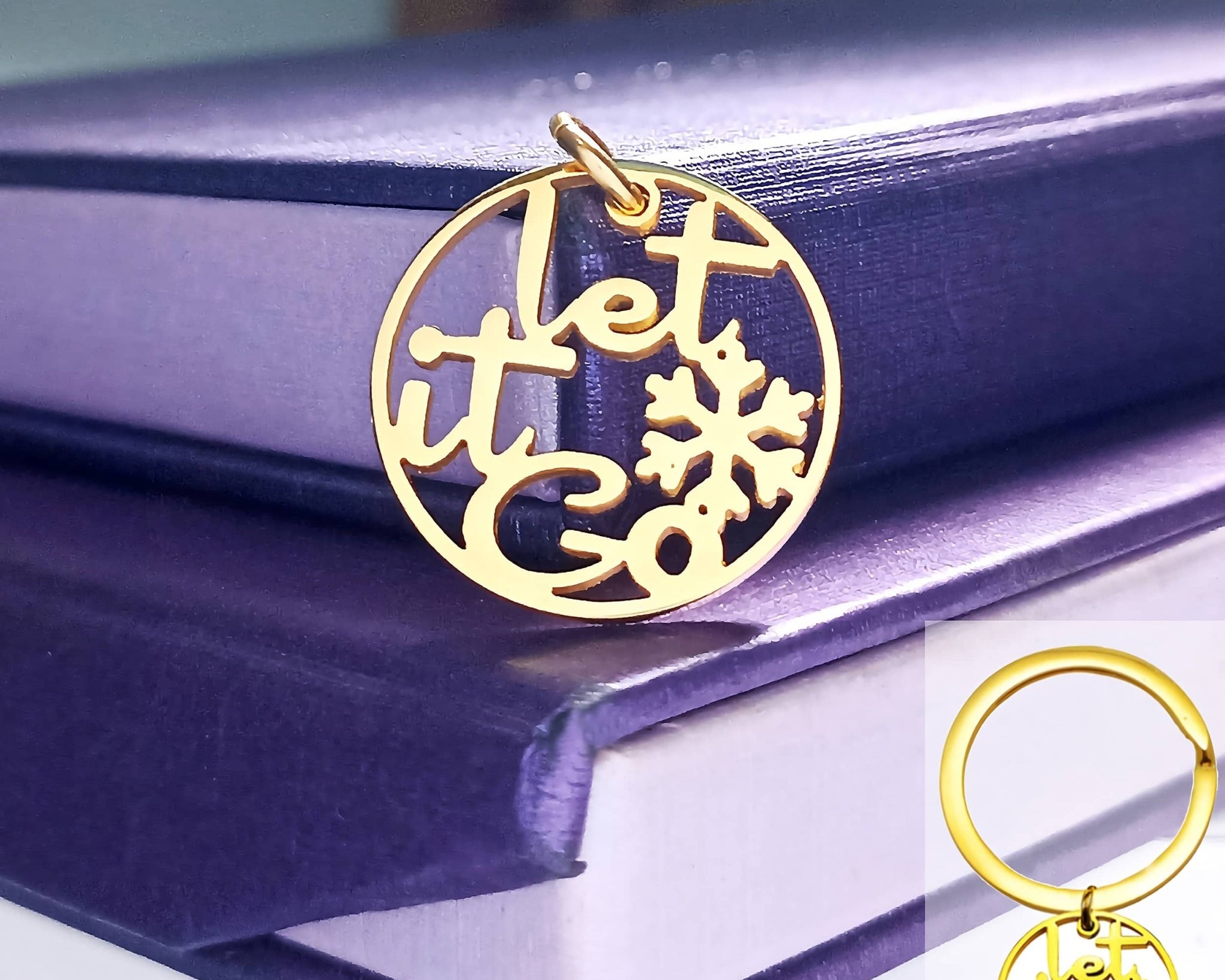 Let It Go Charm for Keyring - Keyrings by Belle Fever