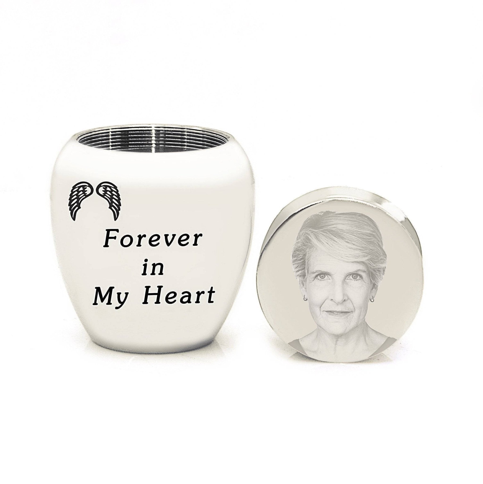 MINI Personalised Photo Keepsake Urn in Luxury Gift Box - Photo Jewellery by Belle Fever