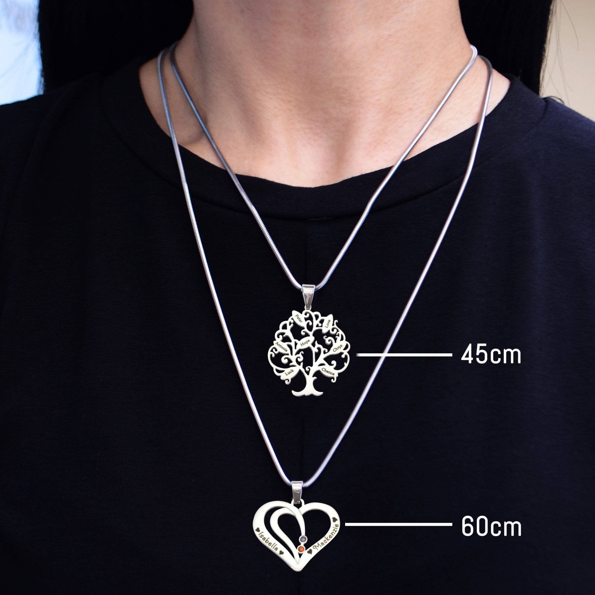 Penta Heart Puzzle - Five Personalised Necklaces - Puzzle Jewellery by Belle Fever