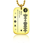 Personalised Music Tag Keyring - Music Tags by Belle Fever