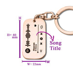 Personalised Music Tag Keyring - Music Tags by Belle Fever