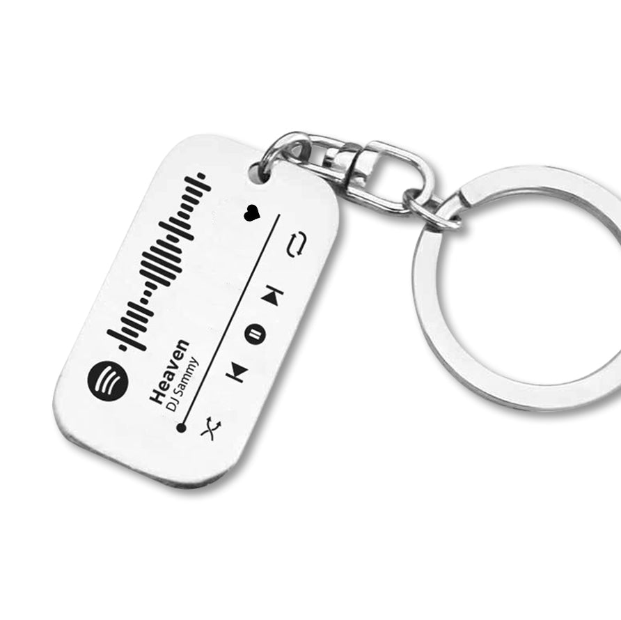 Personalised Music Tag Keyring - Music Tags by Belle Fever