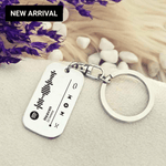 Personalised Music Tag Keyring - Music Tags by Belle Fever