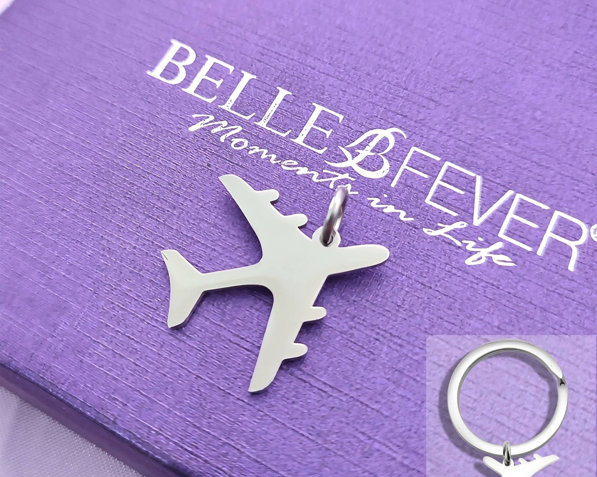 Plane Charm for Keyring - Keyrings by Belle Fever