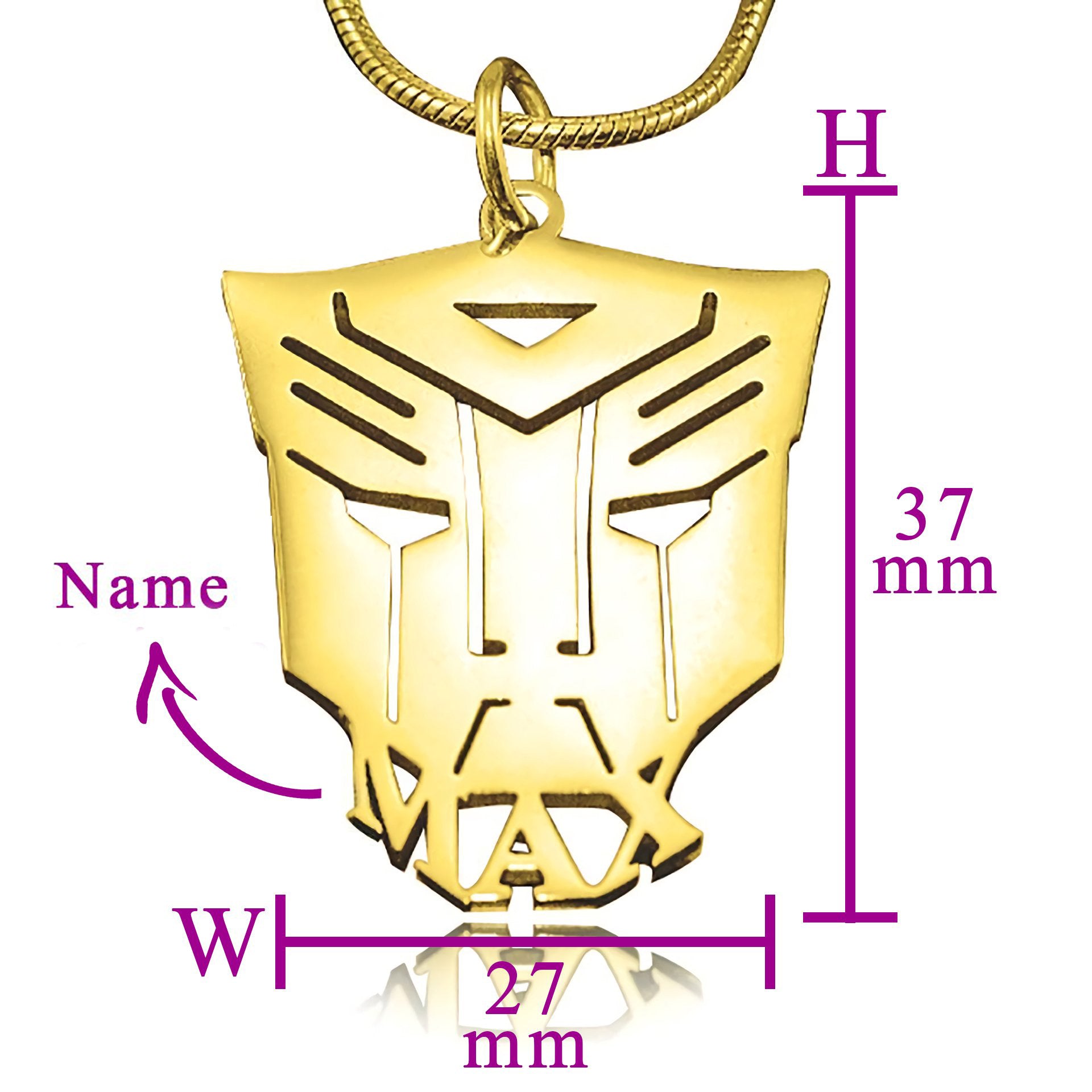 Robot Machine Name Necklace - Name Necklaces by Belle Fever