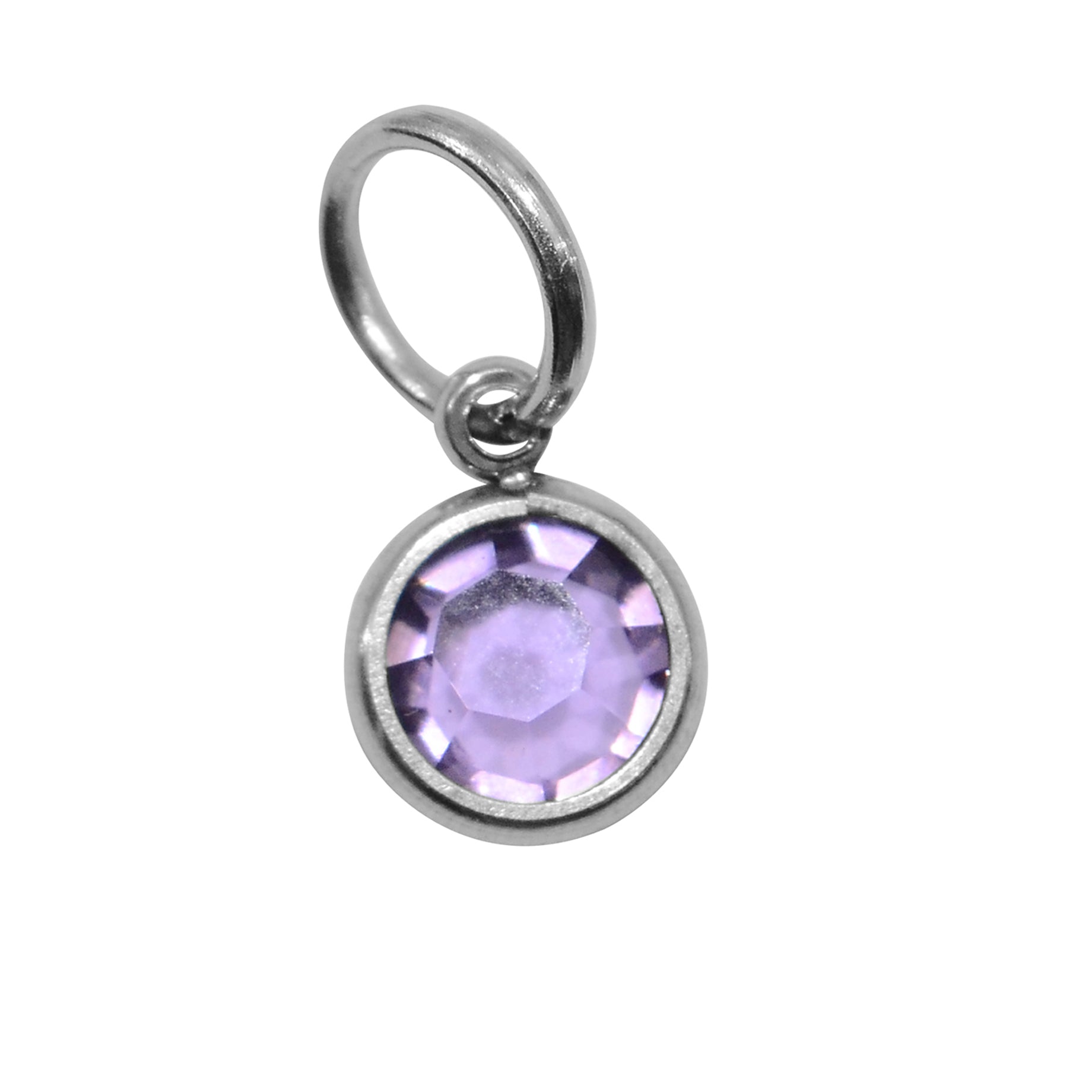 Silver Hanging Birthstone Charm - 0 - Options Variants