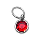 Silver Hanging Birthstone Charm - 0 - Options Variants