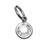 Silver Hanging Birthstone Charm - 0 - Options Variants