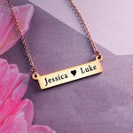 The Jess Name Bar Necklace - Name Necklaces by Belle Fever