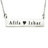 The Jess Name Bar Necklace - Name Necklaces by Belle Fever