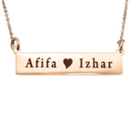 The Jess Name Bar Necklace - Name Necklaces by Belle Fever