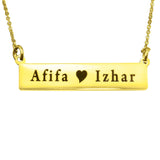The Jess Name Bar Necklace - Name Necklaces by Belle Fever