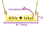 The Jess Name Bar Necklace - Name Necklaces by Belle Fever