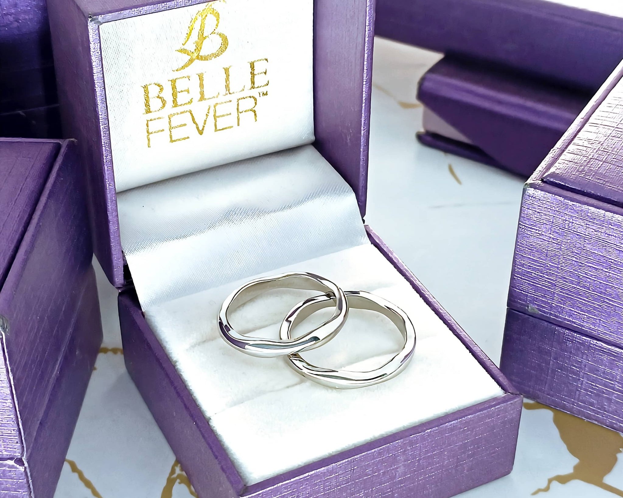 Wave Band Ring - Rings by Belle Fever